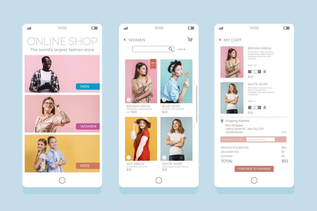 La estructura dependerá del catálogo de tu tienda virtual